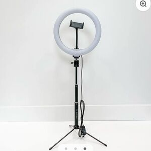 10” LED Ring Light with Tripod Stand - Black